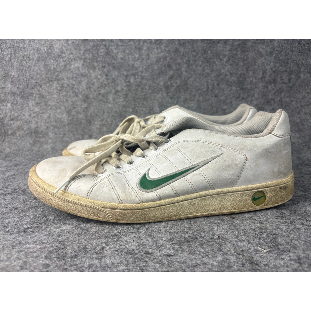 Nike Court Tradition 2 Mens Size 11 White Pine Green Leather Sneakers 315134-133